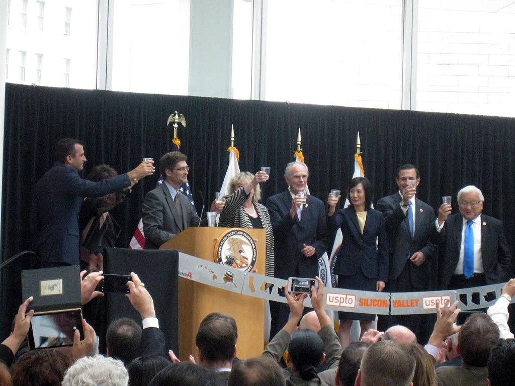 Ribbon cutting ceremony at new Silicon Valley patent office in San Jose, CA